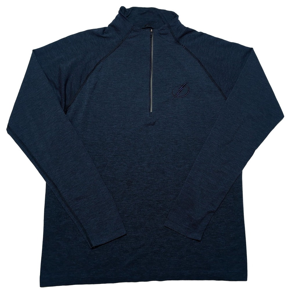 LULULEMON Tampa Bay Lightning NHL Metal Vent Tech 1/4 Zip Pullover Blue Large L